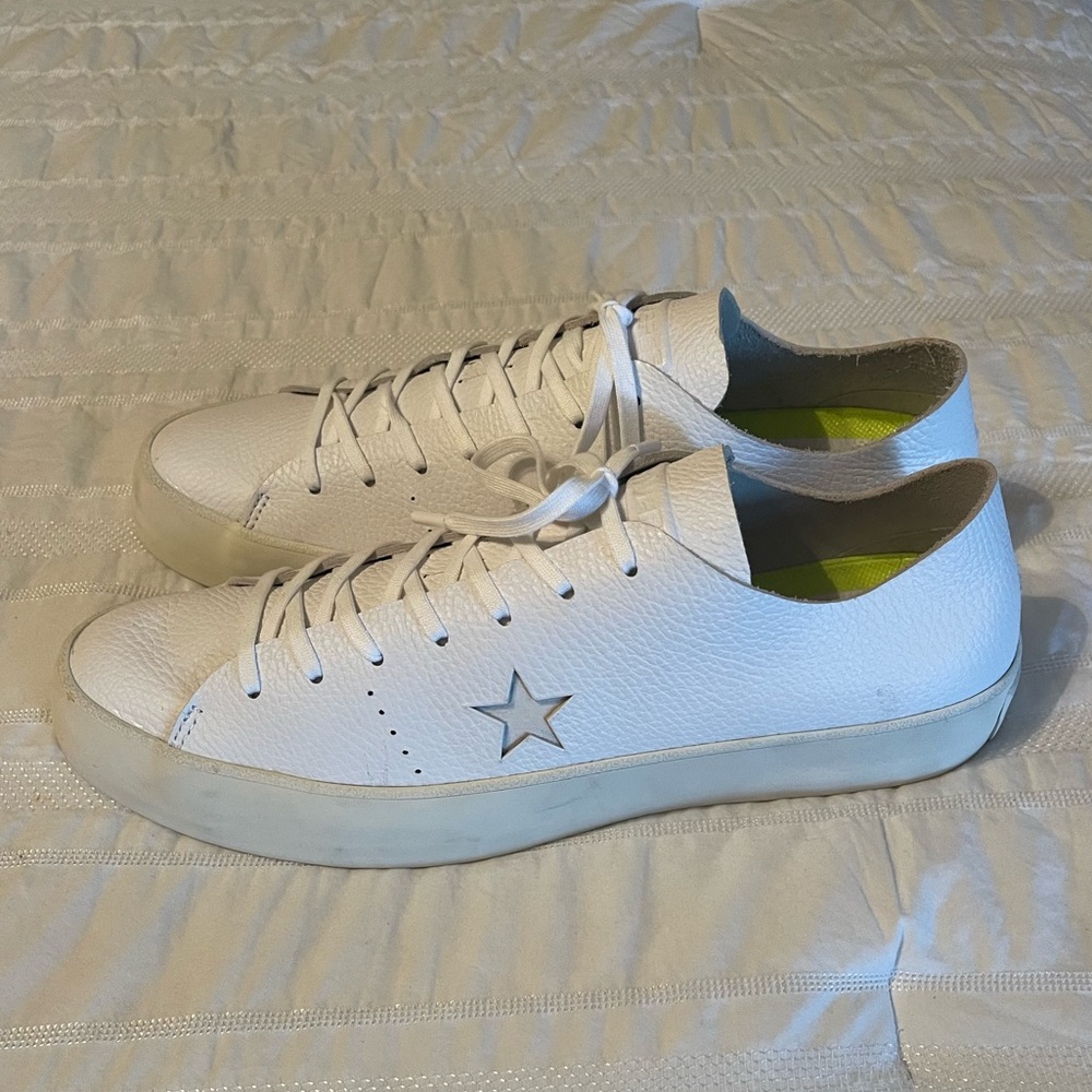 ❌SOLD❌Converse One Star Prime OX White Leather Unisex Sneakers *NWOB* - Picture 2 of 8